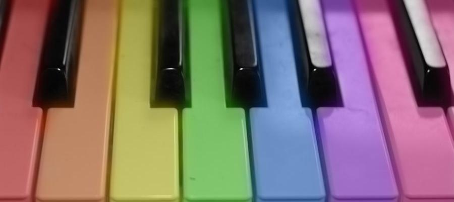 Colored Piano Keys